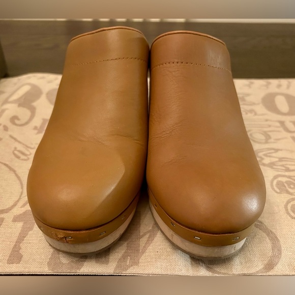 LOFT Leather/Wood Clogs - Picture 2 of 12